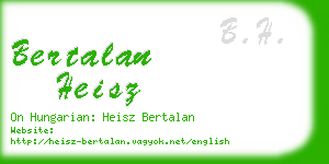 bertalan heisz business card